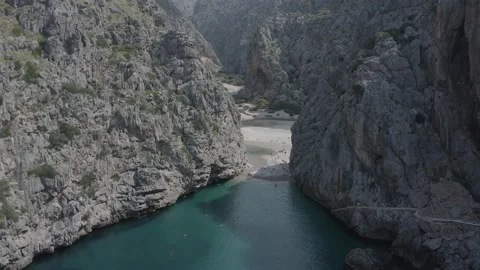 Majorca beautiful view of the Es Coll Baix beach, Spain Stock Footage 142878385