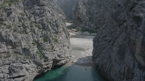 Majorca beautiful view of the Es Coll Baix beach, Spain Stock Footage 142878403