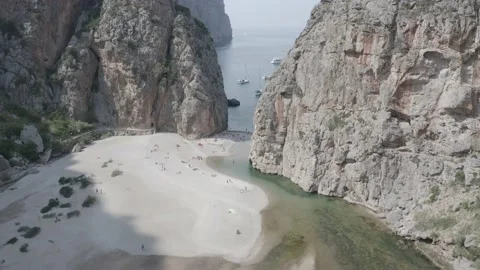 Majorca beautiful view of the Es Coll Baix beach, Spain Stock Footage 142878451