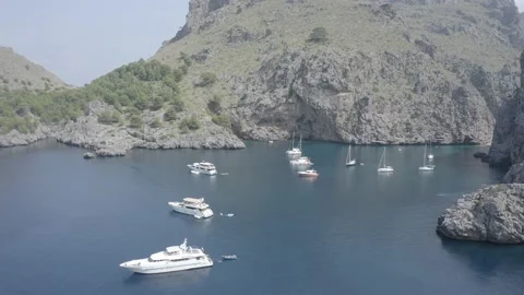 Majorca beautiful view of the Es Coll Baix beach, Spain Stock Footage 142878498