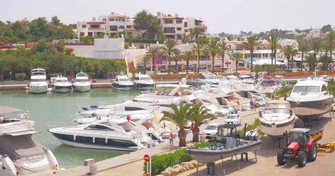 Majorca Boats 4K Stock Footage 78594687