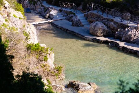 Majorca cala d'en monjo turquoise mediterranean sea cove Stock Photos