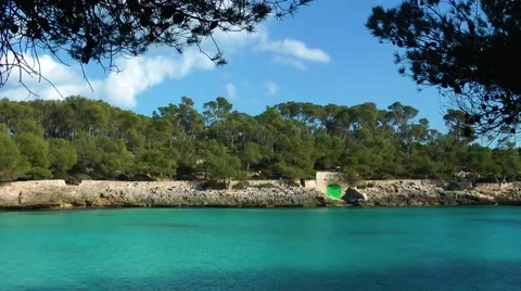 Majorca, Cala Mondrago Stock Footage 61034544