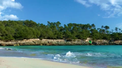 Majorca, Cala Mondrago Video stock 61034553