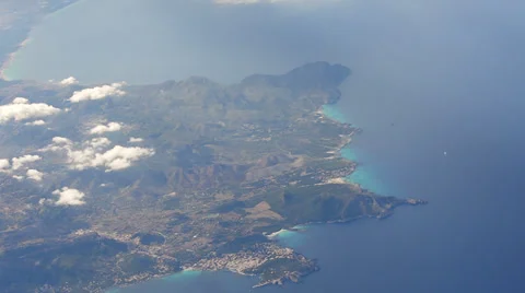 Majorca Cala San Vicenc Cap Formentor aerial HD Stock Footage 32428803