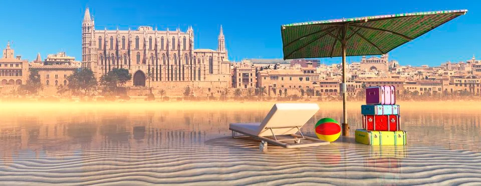 Majorca cathedral Stock Illustration