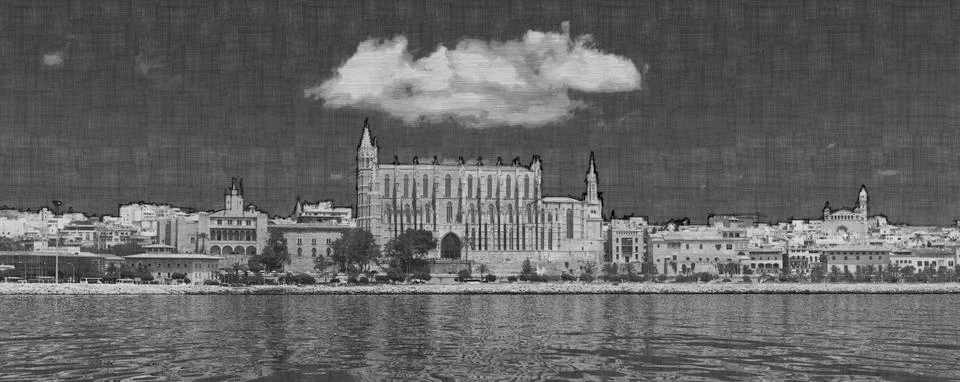 Majorca cathedral Stock Illustration