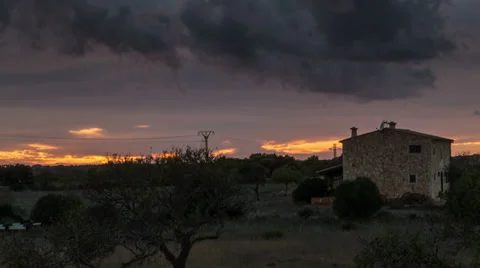 Majorca countryside sunset 4K Stock Footage 32502253