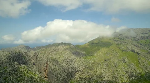 Majorca Mountain Range - Aerial View Stock Footage 63827641