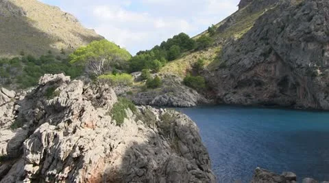 Majorca - sa calobra - spain Stock Footage 14388961