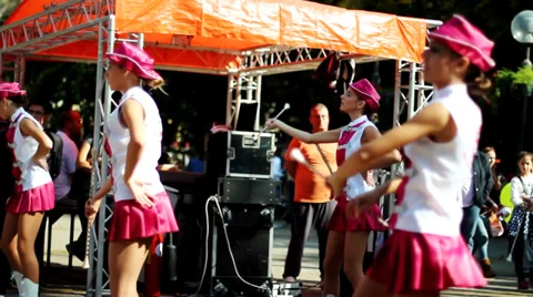 Majorette Dancer. Stock Footage 37329436