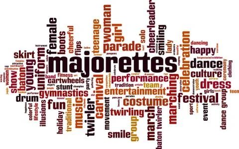 Majorettes word cloud イラスト素材