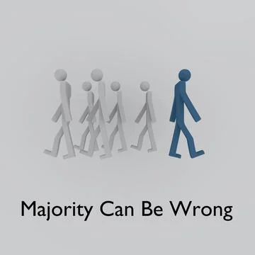 Majority Can Be Wrong concept Illustrazione stock