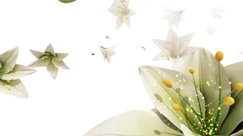 A Majority of Lilies Fly with A Single One Roll At The Corner  Stock Footage 2973151
