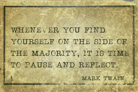 Majority Mark Twain 스톡 일러스트