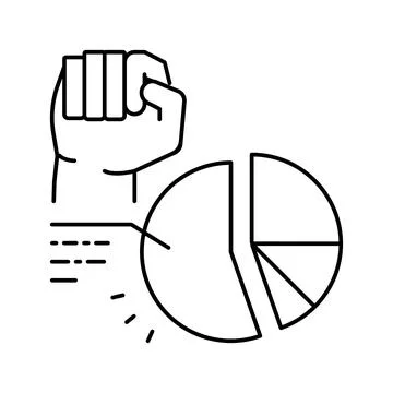 Majority rule line icon vector illustration Stock Illustration