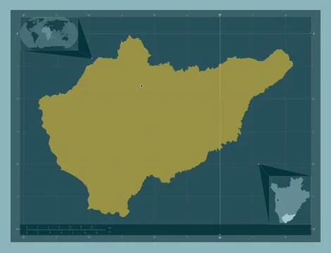 Makamba, Burundi. Solid color shape Illustrazione stock