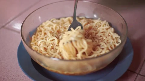 Makan miee Stock Footage 295997442