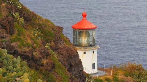 Makapuu lighthouse close up Stock Footage 46890854