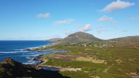 Makapu'u Point State Wayside area and Sandy Beach,Hawaii,USA Stock Footage 114962029