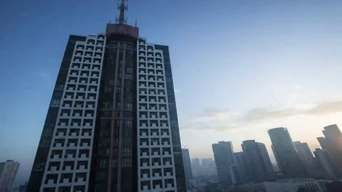 Makati: Building with Clouds during Day Stock Footage 69156006