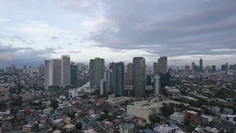 Makati City Day to Night Timelapse, Manila, Philippines. Stock Footage