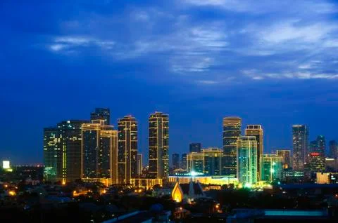 Makati skyline Stock Photos