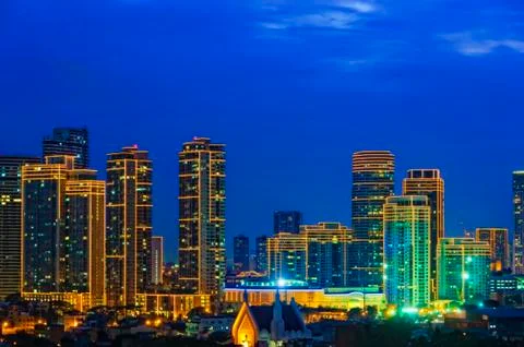 Makati skyline Stock Photos