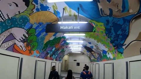 Makati square underground tunnel Video stock 127404633