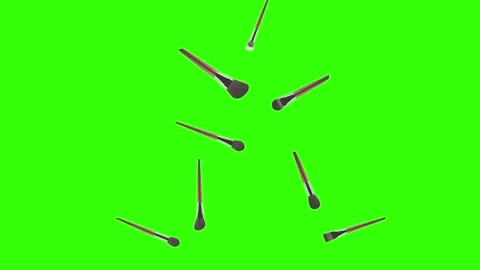 Make-up accessories brushes animation green screen Vidéo 260677369