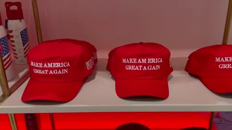 "Make America Great Again" caps Stock Footage 266119665