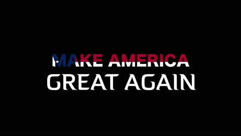 Make America Great Again text, 4k ProRes Video stock 164267317