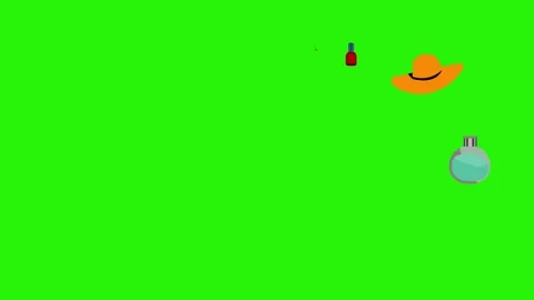 Make up and care utensils animation, on ... | Stock Video | Pond5