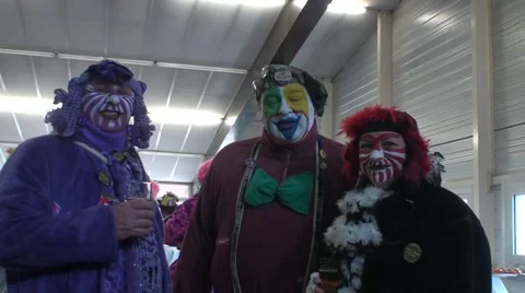 Make-up and colors for the dunkerque carnival Video stock 52640719
