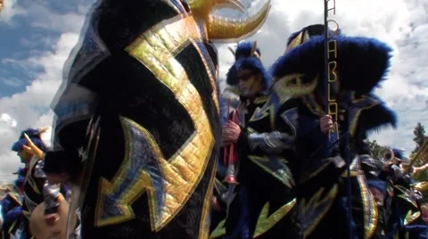 Make-up and colors for the parade Stock Footage 53230608