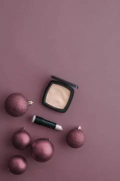 Make-up and cosmetics product set for beauty brand Christmas sale promotion,  Foto stock