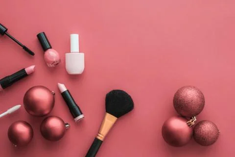 Make-up and cosmetics product set for beauty brand Christmas sale promotion,  Stock Photos