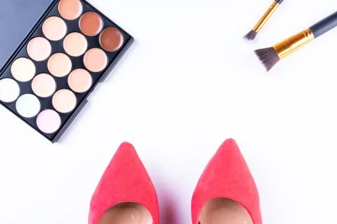 Make up and Heels Stock Photos