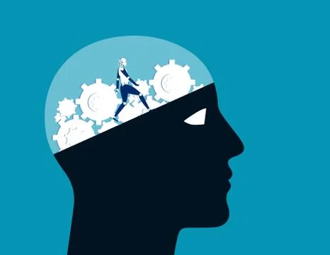 Make and Repair. Technology Make or repairing brain. Concept automation illus Stock Illustration