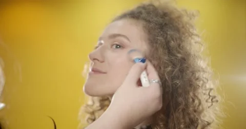 Make up application Video stock 156210251