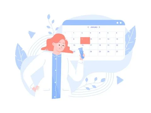 Make an appointment with a doctor. Ilustração Stock