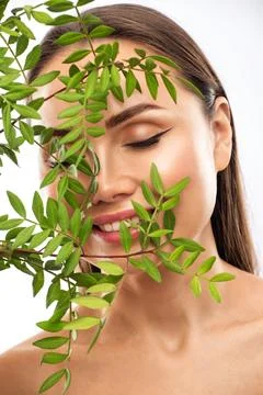 The make-up artist does Long-lasting styling of the eyebrows and makes the .. Stock Photos