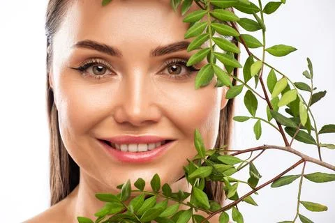 The make-up artist does Long-lasting styling of the eyebrows and makes the .. Stock Photos