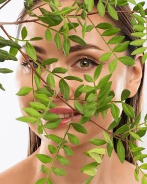 The make-up artist does Long-lasting styling of the eyebrows and makes the .. Stock Photos