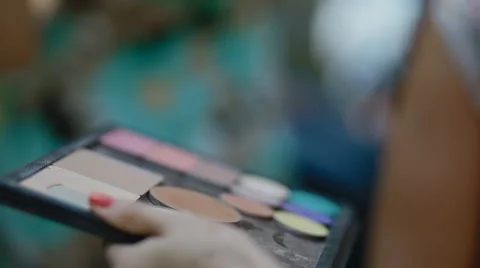 Make-up artist doing make-up Stock Footage 51859163