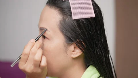 Make-up artist Video stock 163138547