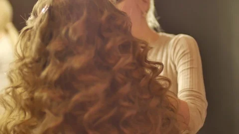 Make-up artist putting on make-up on model's eyes.Eyelids make-up close up shot. Stock Footage 76486545