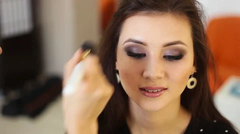 Make-up artist work Stock Footage 64833255