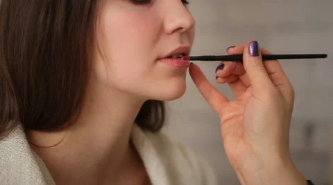 Make-up artist work in her studio Stock Footage 61838698