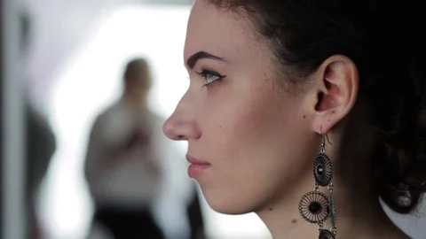 Make-up artist working with model 스톡 동영상 71972529